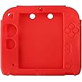 TX GITL Protective Cover Case For Nintendo 2DS Game Player Handheld Shell Soft Silicone Skin Anti-Slip Shockproof Accessories (Color : Red)