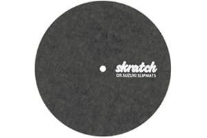 Dr Suzuki 7" Scratch Slipmat with Slipsheet - Grey, Nylon, Low Friction, Anti-static, Superior Durability