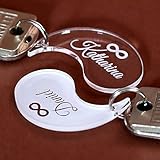 Acrylglas Unendlichkeits-Anhänger, individuell graviert, Namensschilder, Schlüsselanhänger in verschiedenen Formen zur Auswahl