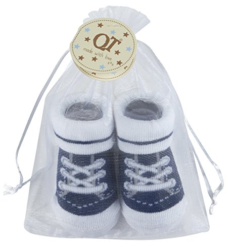 BABYTOWN Baby Boys Socks Booties Trainer Style Organza Bag Newborn 0-6 Months