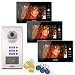 Produktbild Soter) Sicherheit® Wired 17,8 cm Zoll LCD Color Monitor 600TVL Kamera Video Tür Glocke Telefon Gegensprechanlage RFID-Karte Access Control Home Tor Eintrag Sicherheit Kit-System für 2–12 Familien Wohnungs