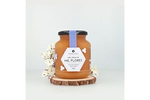 PLANETA HUERTO BONSÁI PLANETA HUERTO | Miel Cruda de Mil Flores 500 gr 100% Natural y Artesanal Sin Filtrar ni Pasteurizar - Miel Cruda Origen España con Polinización Silvestre de Fabáceas, Zarzas, Crucíferas y Labiadas