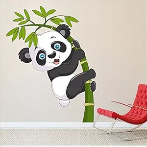 Paper Plane Design Baby Panda Removable Decor Environmentally Mural Wall Stickers Decal Wallpaper For Kids Home Living Room Bedroom