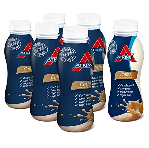 Atkins Ready-To-Drink Coffee Bottles, 330 ml (pack of 6)