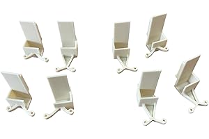 REBORN-FRANCE Lot 8 guides portes de placard coulissant rails Form/Optimum - Fabriqué en France - Matière ASA - Épaisseur de 10mm - Avant et arrière gauche/droite inclus