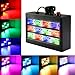 SOLMORE 15W 220V Lampe de Scène RGB Stroboscope 12 LED (Auto/Sound) Strobe Modes Jeux de Lumière Disco Spot Projecteur Effet DJ Éclairage Atmosphère Déco Soirée Fête Anniversaire Mariage Bar