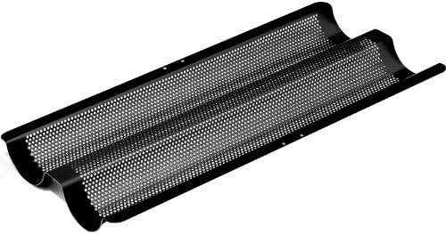 Baguette Baking Tray for French Style Bread Sticks, Dual Layer Non Stick, Micro Perforated By Lets Cook