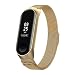 Produktbild MuSheng für Xiaomi Mi Band 3 Armband, Luxus Mode Edelstahl Metall Band Mesh Armband Armband Ersatz Strap für Xiaomi Mi Band 3 (Gold, 20 cm)