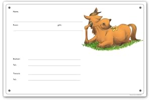 COMIC-SCHILDER.DE Boxenschild / Stalltafel "Lebenskünstler" (Fuchs)