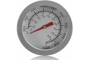AIDNTBEO Thermomètre de four pour four électrique pour barbecue, grillade, pâtisserie, double degré : ℃/F, thermomètre de four pour four électrique, plage de température : 100 °C à 1000 °C, acier inoxydable