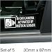 Produktbild 5 x 87 x 30 mm, klein, im Auto Kamera durch den Bewegungsmelder Fahrzeugsicherung Nachweis Aufkleber-Sticker ", für Auto, LKW, Mini, Taxi Cab, Bus, Coach