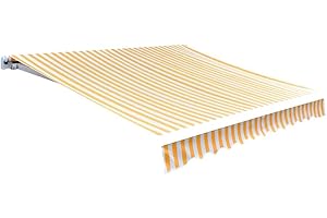 vidaXL Tendone da Sole in Tela 3x2,5 m Giallo Girasole/Bianco Parasole Tenda