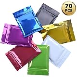 Colores vibrantes: no como las bolsas de plástico ordinarias, estas bolsas con cierre de cremallera están disponibles en 7 colores vibrantes. Se ven geniales y elegantes cuando las aplica como bolsas de regalo.
