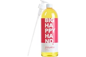 Loovara Aceite de masaje Love Oil XXL 1000 ml - BIG HAPPY HAND – Vegano, probado dermatológicamente, ideal como aceite para los preliminares y masajes en pareja, compatible con juguetes sexuales