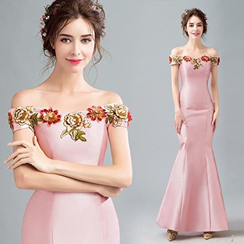SevenMye 2 Stickerei Pfingstrose Blume nähen auf Patch-Abzeichen gestickte Blumenkragen-Fehlschlag-Kleid-Beutel Applique - 8