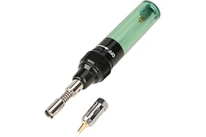 AKOZON Soplete Gas Butano-Soldador de Gas Hierro para Soldar a Gas Butano sin Cable Gas Doplete Antorcha Soldador de Hierro Pistola de Soldadura Herramienta 1300 ℃ (Verde)