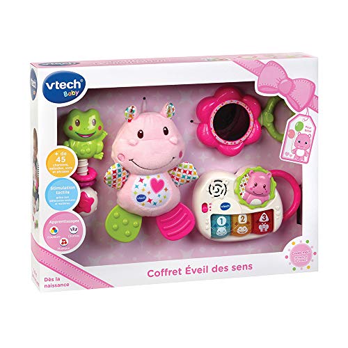 VTech - Coffret naissance - Eveil des sens - Cadeau de naissance avec premiers jouets de Bébé - rose (80-522055) – Image 7