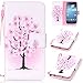 Produktbild SMART LEGEND Lederhülle für Samsung Galaxy S4 Ledertasche Hülle Baum Muster Schutzhülle Premium PU Leder mit Handschlaufe Klapptasche Flip Wallet Case Protective Cover Innere Weiche Silikon Bookcase Handytasche Bookstyle Schale mit Kartenfächer Magnetverschluß Standfunktion Etui