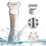 【NASS & TROCKEN EINSETZBAR】 Das Epiliergerät ist wasserdicht, damit es unter der Dusche oder in der Badewanne für eine sanfte Epilation angewendet werden kann. Aber bitte beachten Sie, dass das Gerät NICHT in Wasser eingeweicht werden kann, sonst wird das Gerät beschädigt.