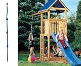  bambus-discount.com Kletterseil mit 3 Knoten für Spielturm, 200cm - Kinderspielgeräte für Garten, Spielgeräte für Kinder, Spielturm, Spieltürme