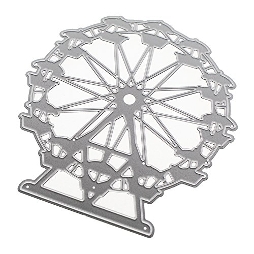 Amazingdeal365 Riesenrad Metall Form Schablonen Schneiden DIY Dekor Sammelalbum Karten Buchzeichen Lesezeichen als Geschenk für Freunde Geburtstag Kinder,Kindergarten Hobby Schule Handarbeit Unterricht usw. Ein tolles Geschenk!