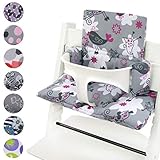 BAMBINIWELT Ersatzbezug, Kissen-Set für Hochstuhl/Kinderstuhl Stokke Tripp Trapp, Sitzverkleinerer (DESIGN) (grau pink Vögel) BAMBINIWELT Ersatzbezug, Kissen-Set für Hochstuhl/Kinderstuhl Stokke Tripp Trapp, Sitzverkleinerer (DESIGN) (grau pink Vögel)