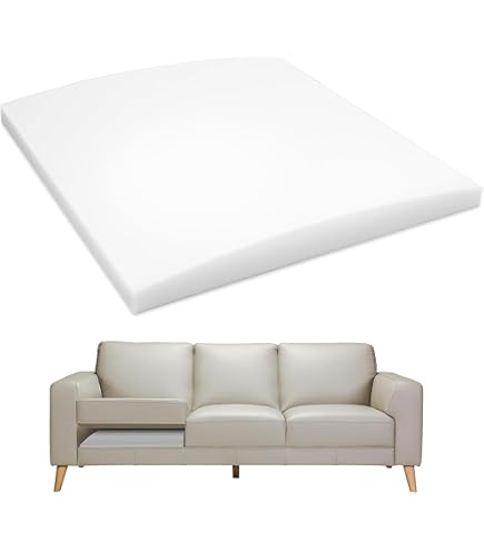 Lot Coussin Rembourrage Canapé Haute Densité Gris 2 Places - Répare Assise Affaissée - Mousse Soutien 50x50 Cm