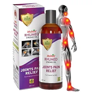 Multani Rhumed Strong Oil | Ayurvedic Pain Relief Oil | Natural Knee Pain Relief Product, Joint Pain Relief Product & Other Types Of Pain Relief | For Joint & Muscular Pain | Improves Joint Mobility & Reparation | Helps In Stiffness, Swelling & Restricted Joint Movements- 200 Ml