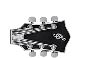 BOBIJOO Jewelry - Belt Buckle American Electric Guitar Black Rocker pin Buckle Metal Biker Belt