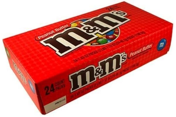 M&M Jordnötssmör choklad 46,2 g (förpackning med 24) amerikanskt godis och godis