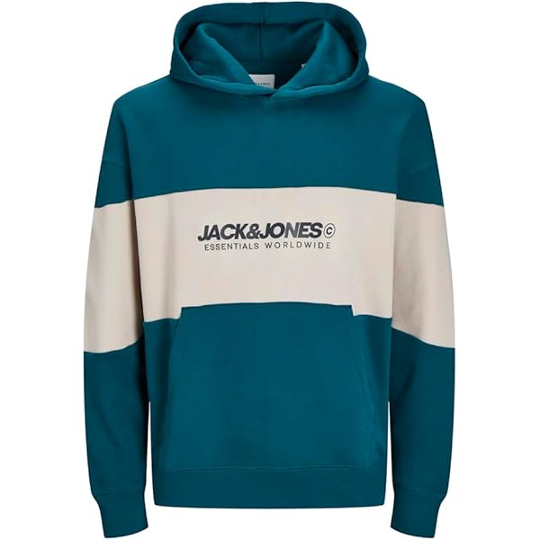 Camiseta De Manga Corta JACK&JONES JUNIOR Para Niños, 100% Algodón, Cuello Redondo, Diseño Con Bloques De Color - Color Navy Blazer