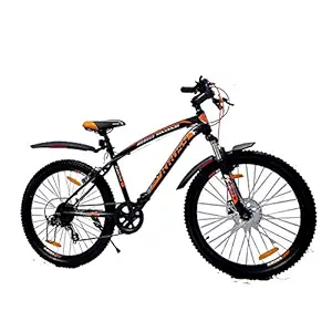 KROSS Maximus Pro 24T Front disc and 7 Speed Gear Mountain Bike for Men (9-13) Years , 18 Inches Steel Frame , Orange