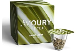 ‎AVOURY AVOURY green tea GINGER LEMON Tee-Kapseln: Grüntee mit Ingwer & Zitronengras, belebend & frisch, blend, 8 Kapseln