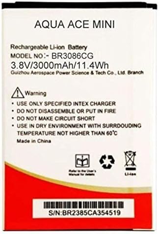 Sharbros Battery Model BR3086CG Compatible to Intex Aqua Ace Mini 3000 Mah