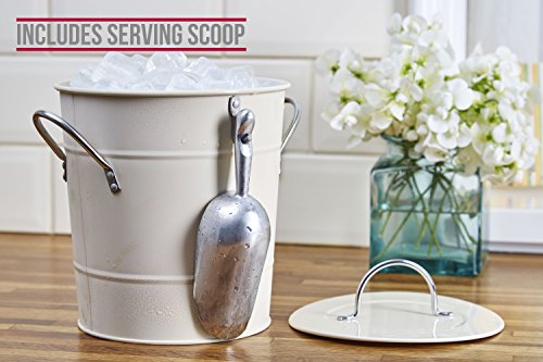 Andrew James Eiskübel/ Eiswürfelbehälter/ Eiseimer In Klassische Creme Mit Scoop, Retro Stil, 3 Liter Kapazität - 8