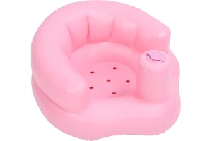 Uppblåsbar Babystol, Läcksäker Hopfällbar med Inbyggd Pump, PVC Material, Bärbar för Resa Pool Utomhus Bad och Matning