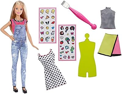Barbie- Coffret DIY Mode Émoticône Poupée Mannequin, DYN93