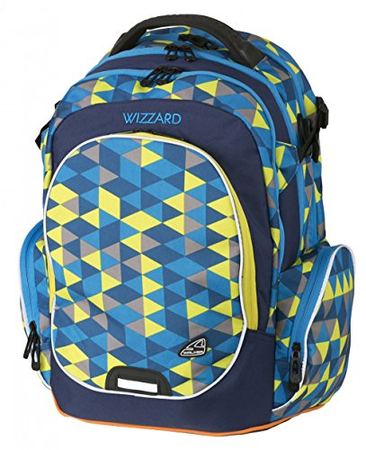 Preisvergleich Produktbild Original Walker Rucksack, Schulrucksack, Wizzard, Blue - mit USB Ladebuchse ! incl. dazu passender Federbox !