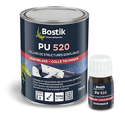 Bostik Colle polyuréthane PU 520 + durcisseur BOSTIK 750 ml