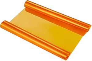 VORCOOL Film teinté Voiture Film teinté Auto Adhésif pour Phare Feux Arrière Anti-Brouillard 30 x 120CM (Orange)