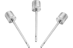 5RIDGE Lot de 3 aiguilles de pompe à air de football en acier inoxydable, idéales pour gonfler les ballons de football, basket-ball, football, volley-ball, netball, handball, waterpolo et tous les