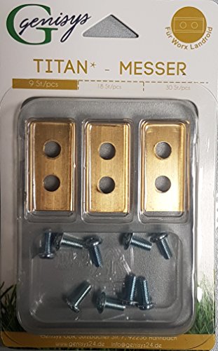 9 TITAN Ersatz-Messer -Klingen & Schrauben für die Landroid® Mähroboter von Worx TOP Qualität - 2