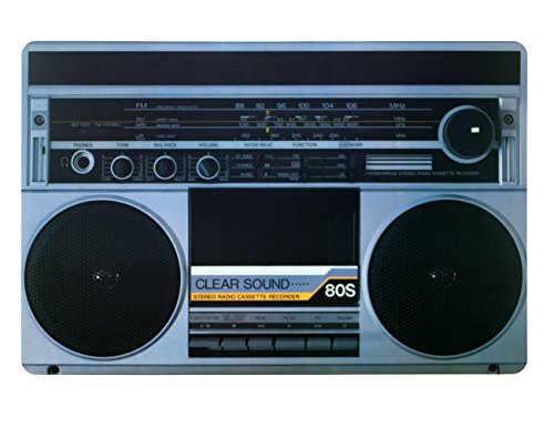 Retro Platzset / Tischset / Untersetzer – Set (Hifi-Geräte) im 80er Jahre – Design von Knora - 3