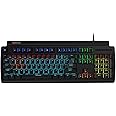 MEETION RGB Mechanical Gaming Keyboard Customizable Macro Recording 22 Backlit Modes RGB Backlit Gaming Keyboard MK600MX (BLACK)