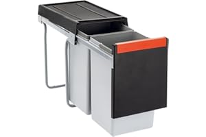 FRANKE Sorter Cube 30 / ręczny system segregacji odpadów / 1 x 10 l, 1 x pojemnik 20 l / 134.0039.554, czarny