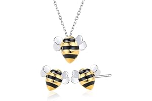 Helen de Lete Kleine Biene 925 Sterling-Silber Schmuck Set
