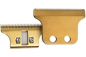 BESTBOMG Lames De Tondeuse, Tondeuse Réglables Professionnelles Pour Tondeuse Double Largeur # 2215, Compatible Avec Wahl Tondeuse Tondeuse Compris L'instruction Et Les Vis (Oro)
