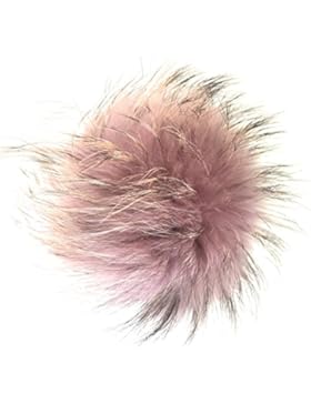 XXL Bommel mit Anstecknadel Pelzbommel Fellbommel Pompon Pelz Fell Echtpelz Bommelmütze ! viele Farben !