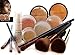 DEEP SKIN Mineral Makeup Foundation 14 Piece COMPLETE SET Pure Natural Minerals With Organic Silk Primer, Full Cover by Intelligent Cosmetics®