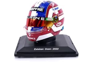SPARK Alpine Formula One Team - Esteban Ocon 2022-1/5 Scale Model Helmet - Mini Replica Helmet - Full Logos - Red/Blue/White